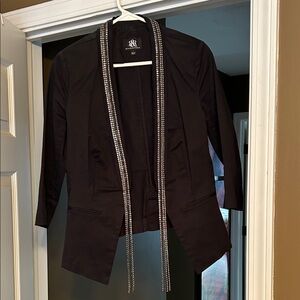 Rock & Republic Elegant Black Blazer with Silver Detailing